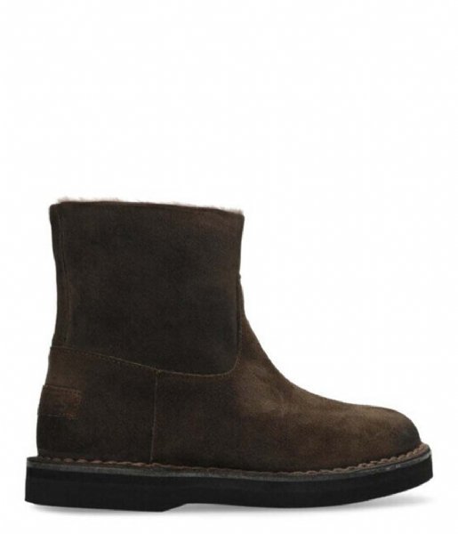 Shabbies  Ankle Boot Suede With Wool Dark Brown (2000)